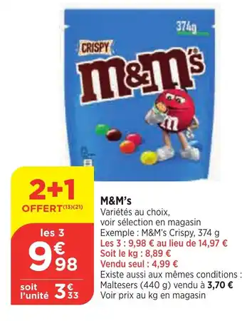 Bi1 M&M's offre