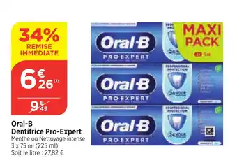 Bi1 Oral-B Dentifrice Pro-Expert offre