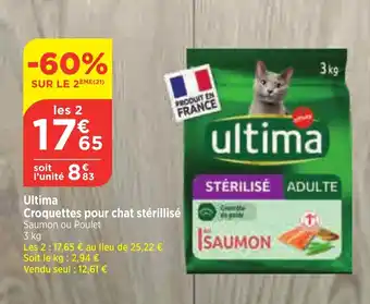 Bi1 Ultima Croquettes pour chat stérillisé offre