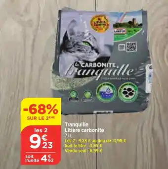 Bi1 Tranquille Litière carbonite offre