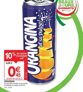 Promocash ORANGINA offre