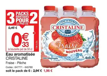 Promocash Eau aromatisée CRISTALINE offre