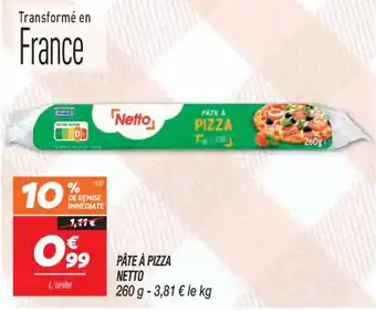 Netto PÂTE À PIZZA NETTO offre