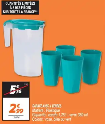 Netto CARAFE AVEC 4 VERRES offre