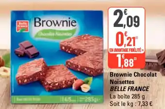 G20 Brownie Chocolat Noisettes BELLE FRANCE offre