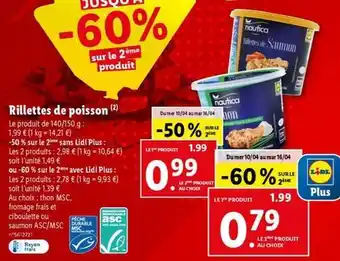 Lidl Nautica - rillettes de poisson offre