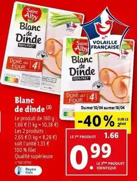 Lidl Saint alby - blanc de dinde offre