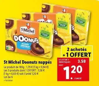 Lidl St michel - doonuts nappés offre