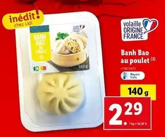 Lidl Banh bao au poulet offre