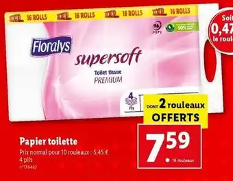 Lidl Floralys - papier toilette offre