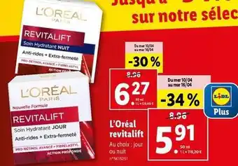 Lidl L'oréal paris - revitalift offre