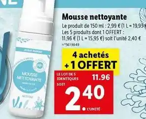 Lidl Algue marine - mousse nettoyante offre