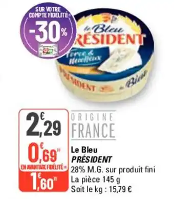 G20 Le Bleu PRÉSIDENT offre