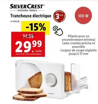 Lidl Silver crest - trancheuse électrique offre