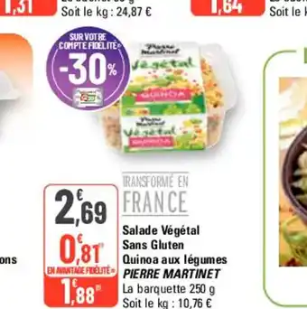 G20 Salade Végétal Sans Gluten Quinoa aux légumes offre