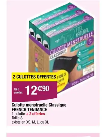 Migros Culotte menstruelle Classique FRENCH TENDANCE offre