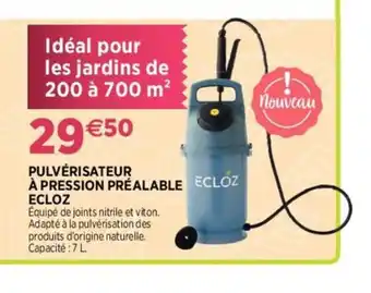 Delbard PULVÉRISATEUR À PRESSION PRÉALABLE ECLOZ offre