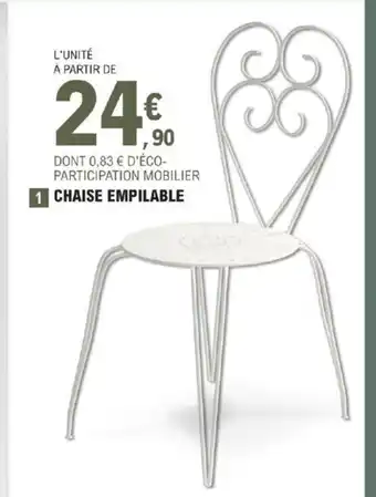 E.Leclerc Brico CHAISE EMPILABLE offre