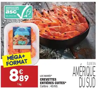 ALDI Crevettes entières Cuites offre