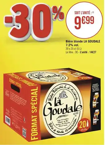 Casino Supermarchés Bière blonde LA GOUDALE 7.2% vol. offre