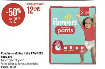 Casino Supermarchés Couches-culottes bébé PAMPERS baby-dry offre