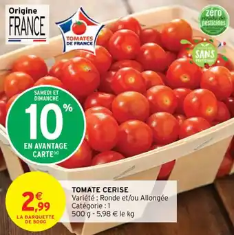 Intermarché Contact TOMATE CERISE offre