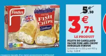 Super U Filets de Cabillaud facon fish and Chips offre