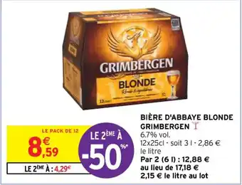 Intermarché Contact BIÈRE D'ABBAYE BLONDE GRIMBERGEN I offre