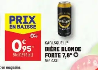 ALDI KARLSQUELL BIÈRE BLONDE FORTE 7,8°✪ offre