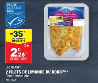 ALDI 2 FILETS DE LIMANDE DU NORD (B)** offre