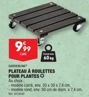 ALDI PLATEAU À ROULETTES POUR PLANTES ✪ offre