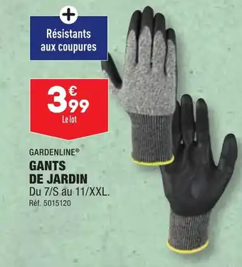 ALDI GARDENLINE® GANTS DE JARDIN offre