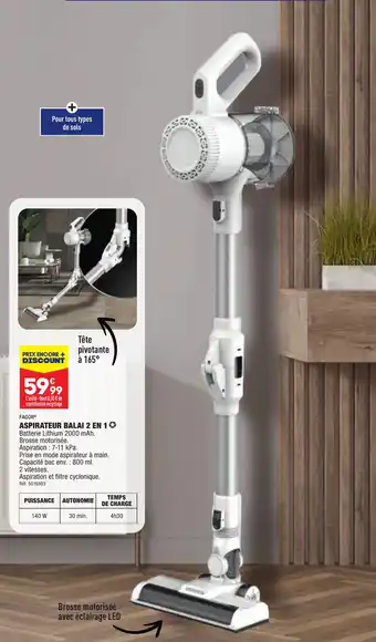 ALDI ASPIRATEUR BALAI 2 EN 10 offre