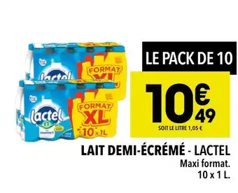 Supeco LAIT DEMI-ÉCRÉMÉ - LACTEL offre