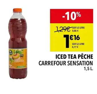 Supeco ICED TEA PÊCHE CARREFOUR SENSATION offre