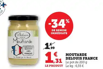 Super U MOUTARDE DELOUIS FRANCE Le offre