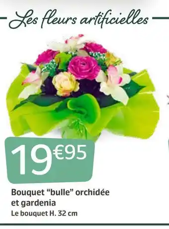 Bouquet bulle orchidée et gardenia