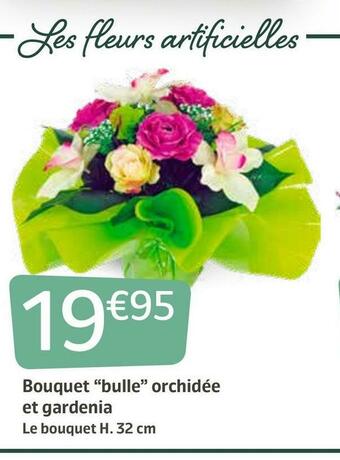 Jardiland Bouquet bulle orchidée et gardenia offre