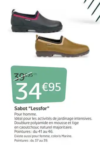 Jardiland Lessfor sabot offre