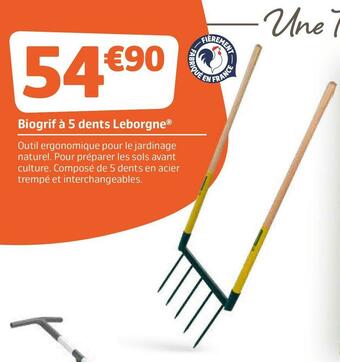 Jardiland Leborgne biogrif à 5 dents offre