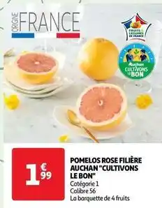 Auchan Auchan - pomelos rose filière cultivons le bon offre