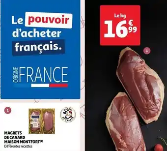 Auchan Maison montfort - magrets de canard offre