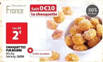 Auchan Chouquettes pur beurre offre