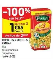 Leader Price Panzani - torti les 3 minutes offre