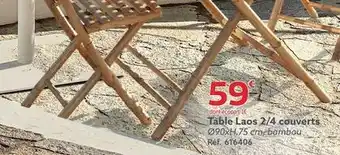 Gifi Table laos 2/4 couverts offre