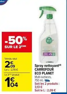 Carrefour Market Carrefour - spray nettoyant eco planet offre