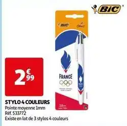 Auchan Bic - stylo 4 couleurs offre
