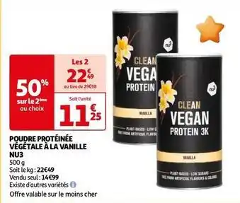 Nu3 - poudre protéinée végétale à la vanille