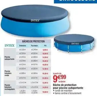 Cora Intex - bâche de protection pour piscine autoportante offre