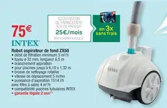 Cora x Carrefour Intex - robot aspirateur de fond offre